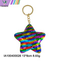 Rainbow Sequin star Key chain